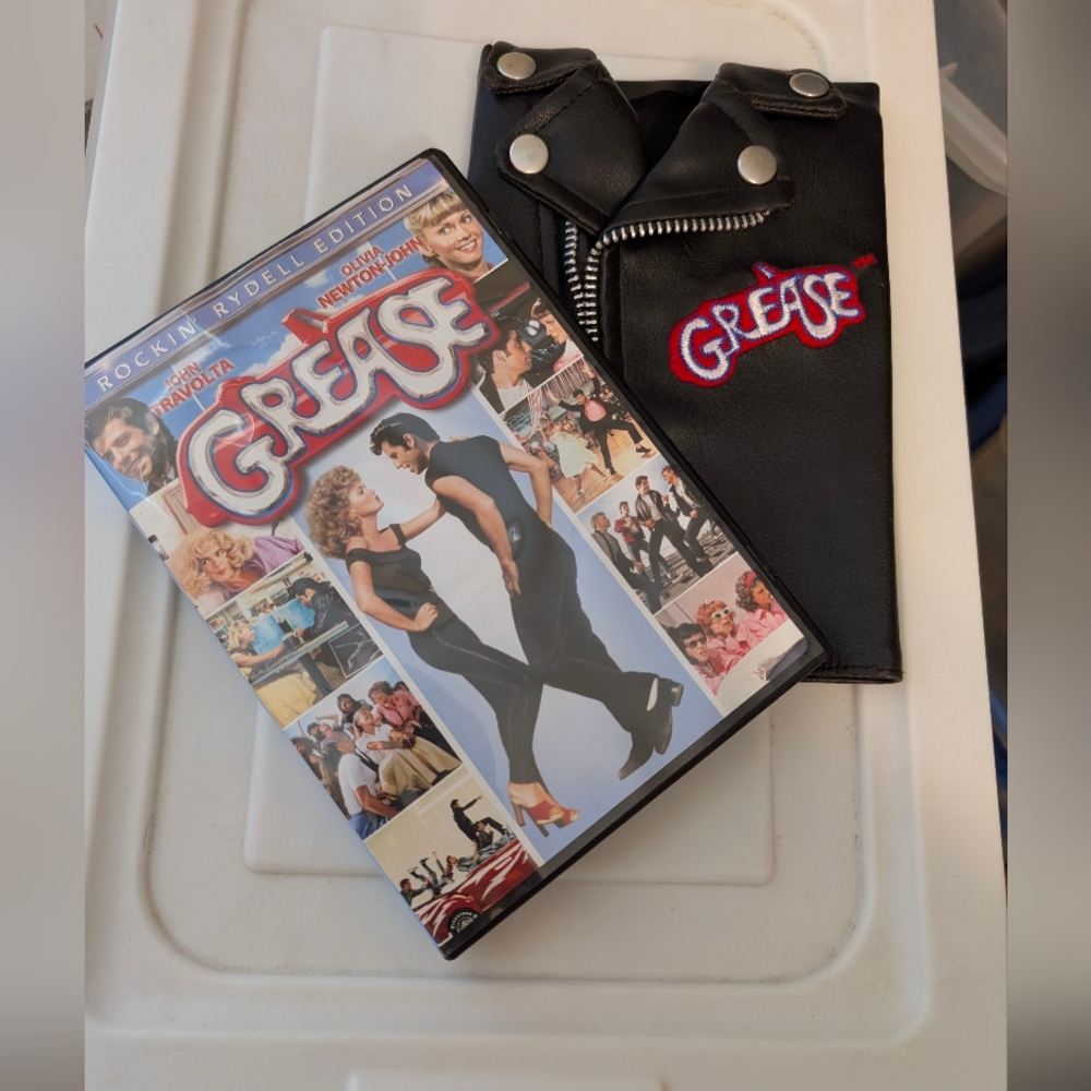 Grease DVD with Black Leather Sleeve